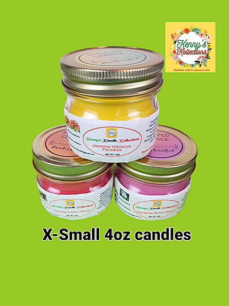 Handcrafted scented Candles - X-Small - 4oz