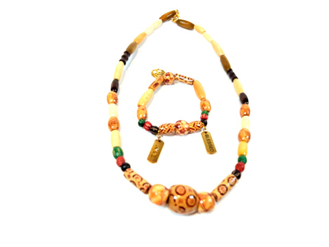 Handmade-Beaded Necklace and Bracelet set