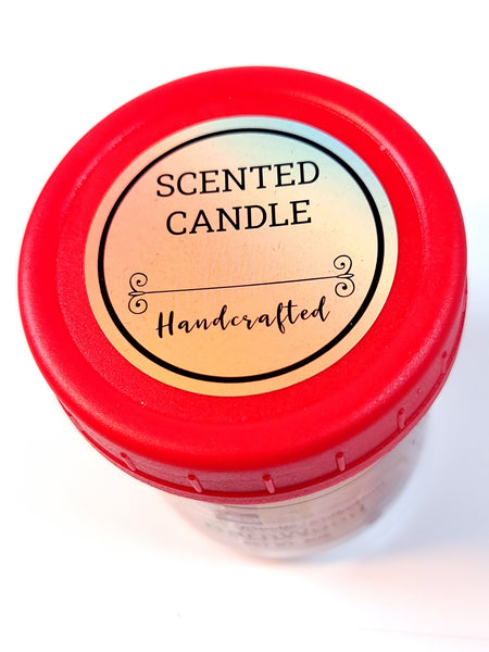 Handcrafted scented Candle - Barnwood - Red 8oz