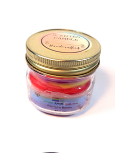 Handcrafted scented Candle - Rainbow Remix - Bright/Rainbow Colors 6oz