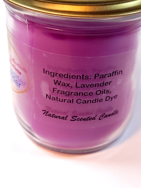 Handcrafted scented Candle - Lovely Lavender - Lavender 8oz