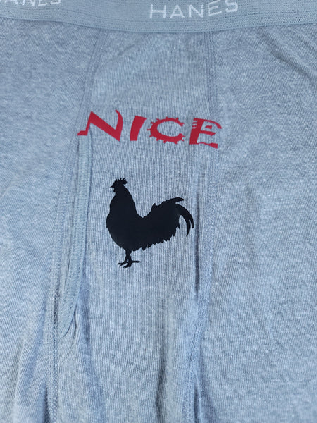 Customized Men's Boxers - Nice Cock! - L