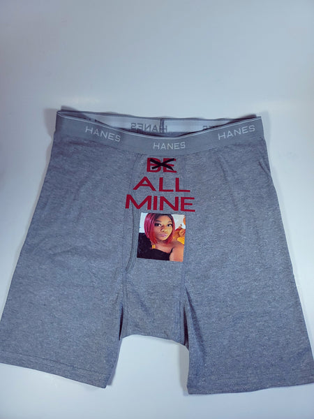 Customized Men's Boxers - Be / All Mine!!!! - L