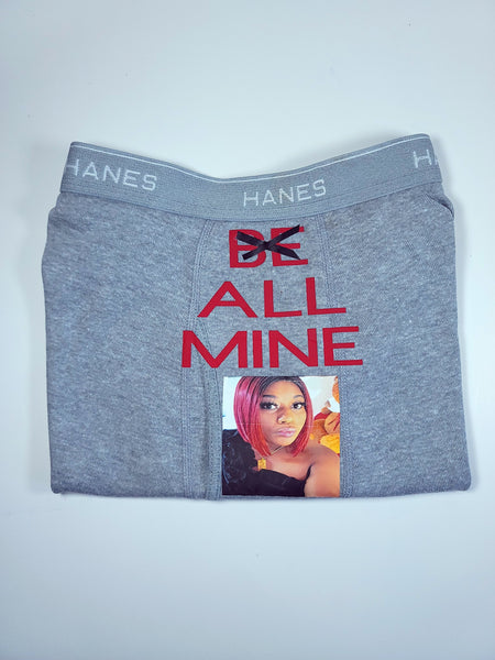 Customized Men's Boxers - Be / All Mine!!!! - L