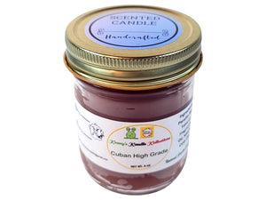 Handcrafted scented Candle - Cuban High Grade Tobacco-Coffee 8oz