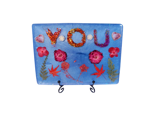 Medium Square Resin Plaque - Love You