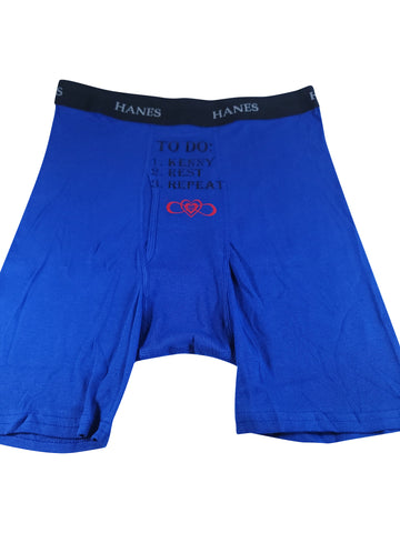 Customized Men's Boxers - TO DO: Kenny; Rest; Repeat! - M