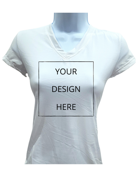 Customizable Female V-Neck T-Shirts