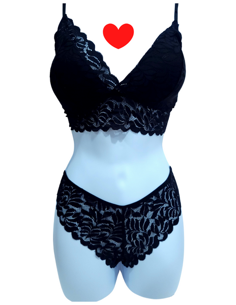 Customizable Panty and Bra Lace Set S - L