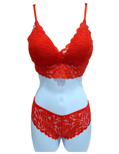 Customizable Panty and Bra Lace Set S - L